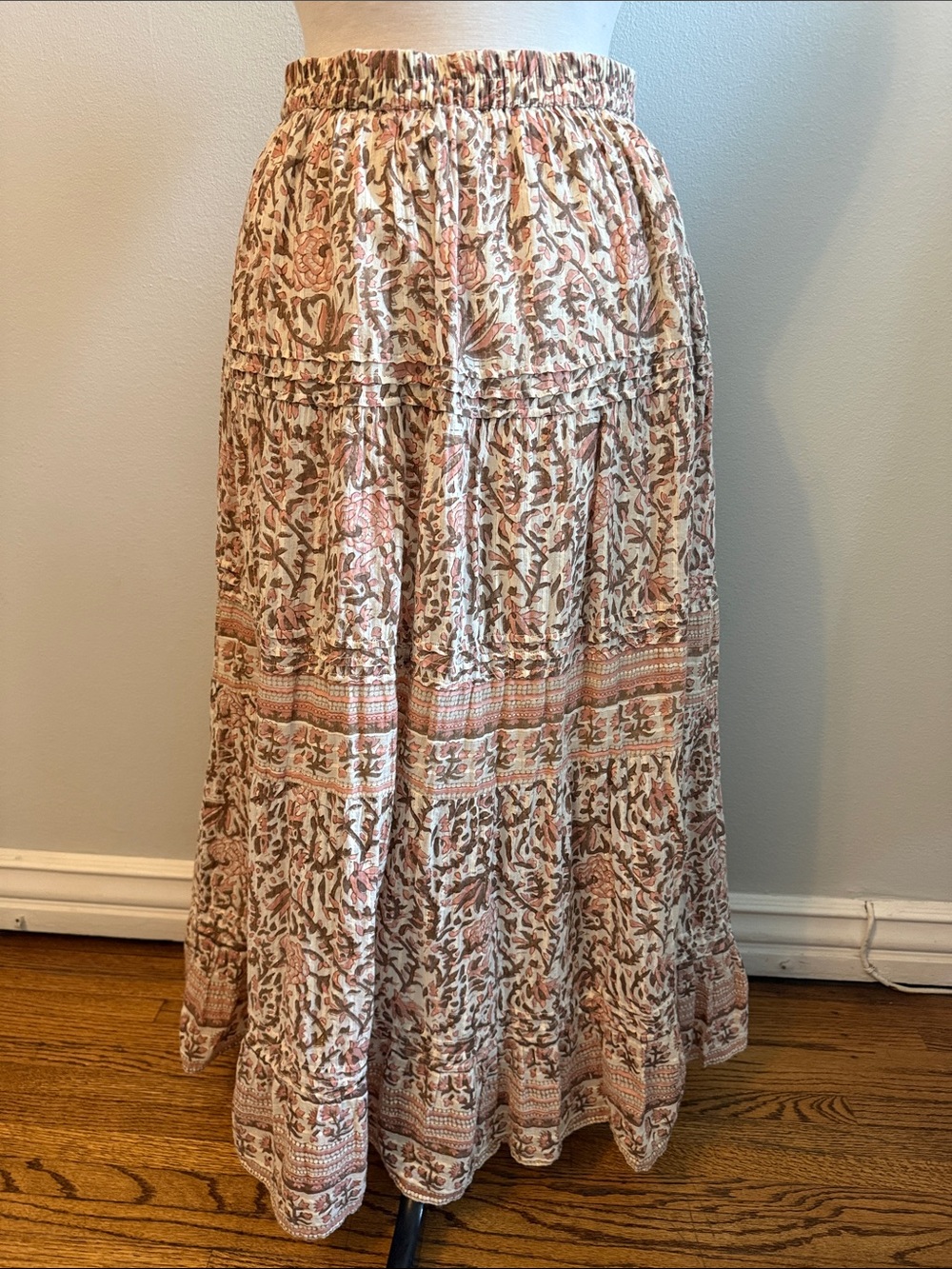 Cleobella Cotton Boho Tiered Maxi Skirt